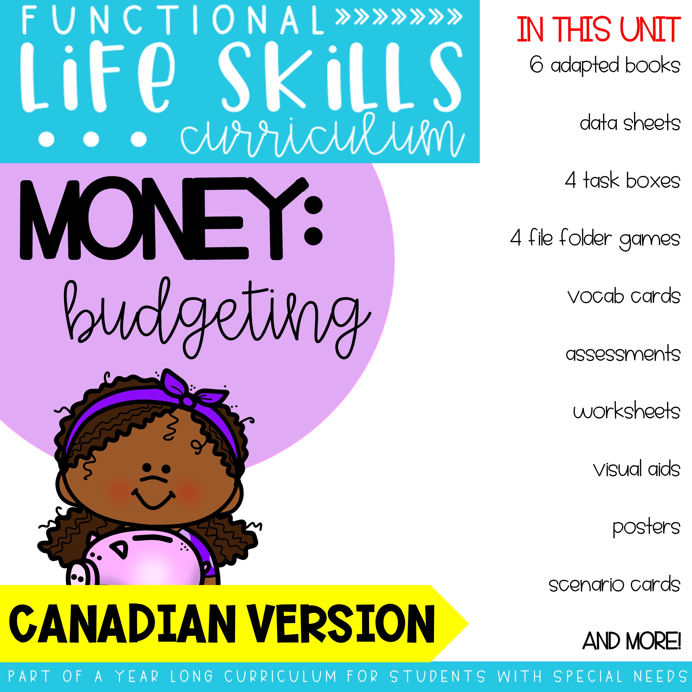 Functional Life Skills Curriculum Money Budgeting Canadian Version   FLS Money Budgeting Canadian COVER IMAGE 7645147 1 